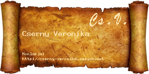 Cserny Veronika névjegykártya